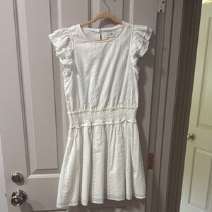 Size L Kids Vineyard Vines White Ruffled Smocked Sundress